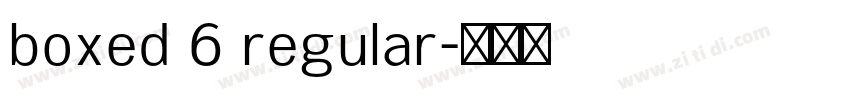 boxed 6 regular字体转换